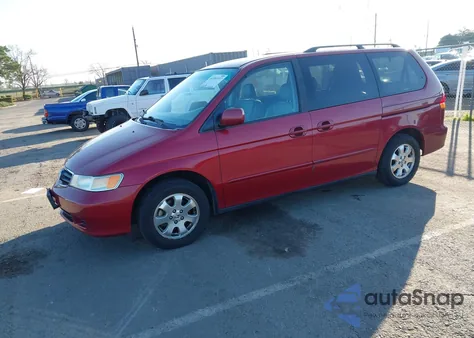 2002 Honda Odyssey Ex-L z USA, uszkodzony, nr VIN 5FNRL18962B050574